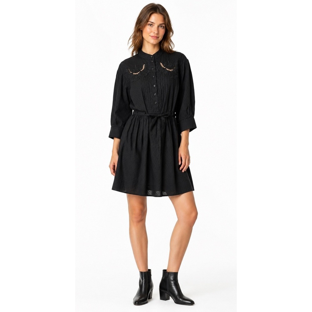 See By Chloe Mini Dress Women Small Black Embroidered Lace Luxury Whimsigoth